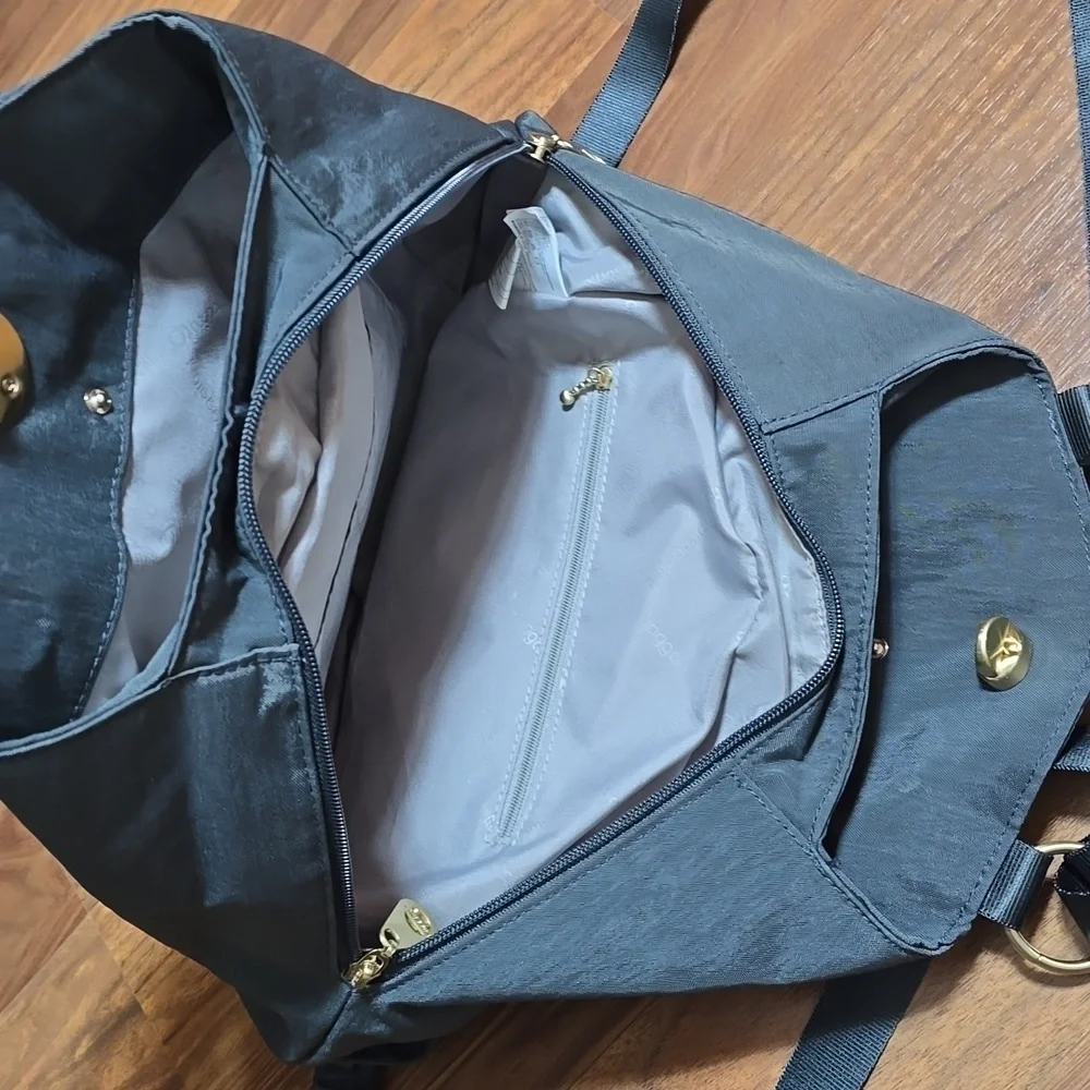 Baggallini Charcoal Gray Backpack Purse Bag